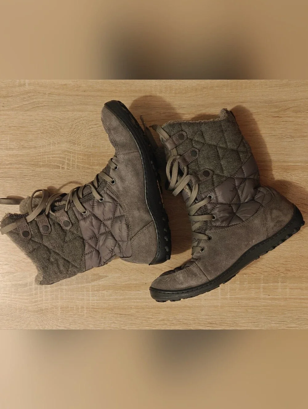 Columbia Summit Quilted Waterproof Tall Winter Boots Gray Women’s 7.5